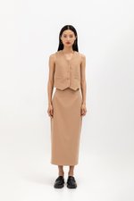 SASKIA CONTRAST BUTTON VEST