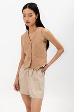 SASKIA CONTRAST BUTTON VEST