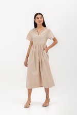 JANICA NOTCHED COLLAR DRESS