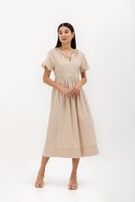 JANICA NOTCHED COLLAR DRESS