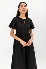 JANICA NOTCHED COLLAR DRESS