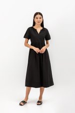 JANICA NOTCHED COLLAR DRESS