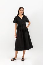 JANICA NOTCHED COLLAR DRESS