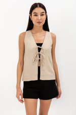 DWYN REVERSIBLE RIBBON TIE TOP