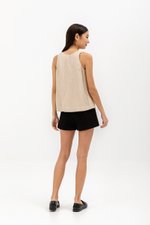 DWYN REVERSIBLE RIBBON TIE TOP