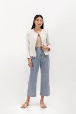 ISEUL RAW HEM TWEED BLAZER