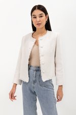 ISEUL RAW HEM TWEED BLAZER