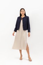 ISEUL RAW HEM TWEED BLAZER