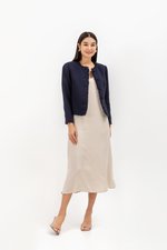 ISEUL RAW HEM TWEED BLAZER