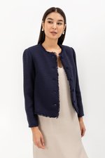 ISEUL RAW HEM TWEED BLAZER