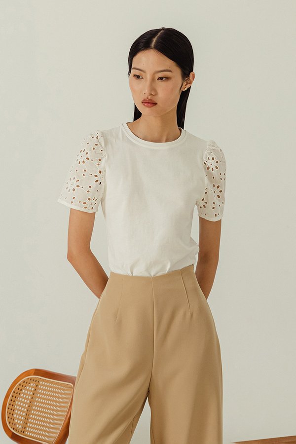 KIRU EYELET SLEEVE TOP KIRU EYELET SLEEVE TOP