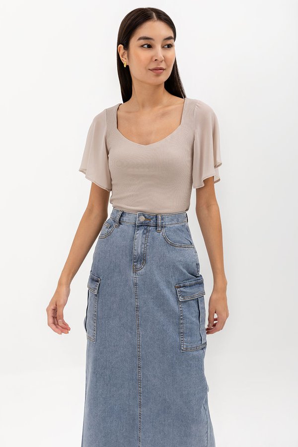 ETHAN DENIM CARGO SKIRT