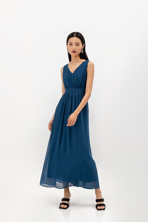 HIMA V NECK MAXI DRESS