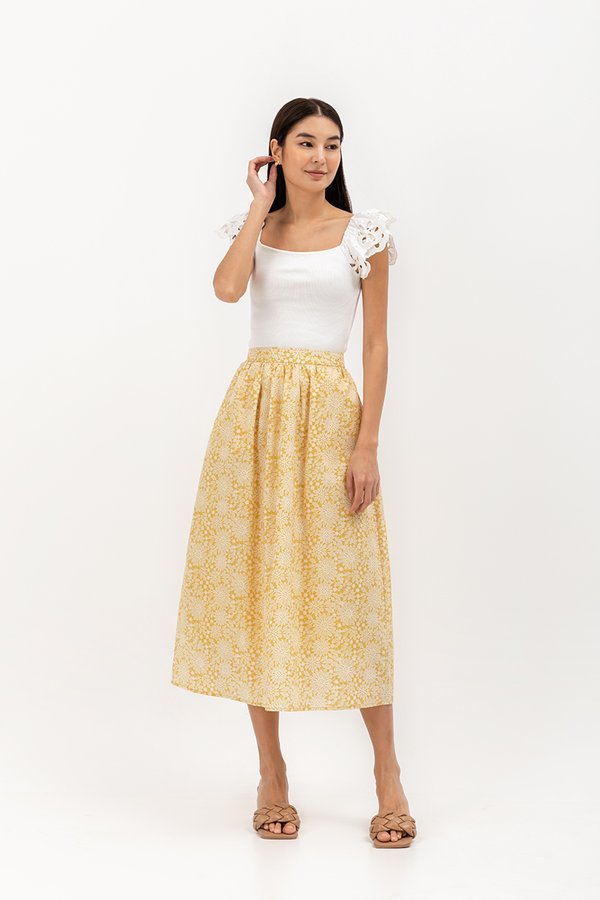 SYLVANI PRINTED FLARE SKIRT