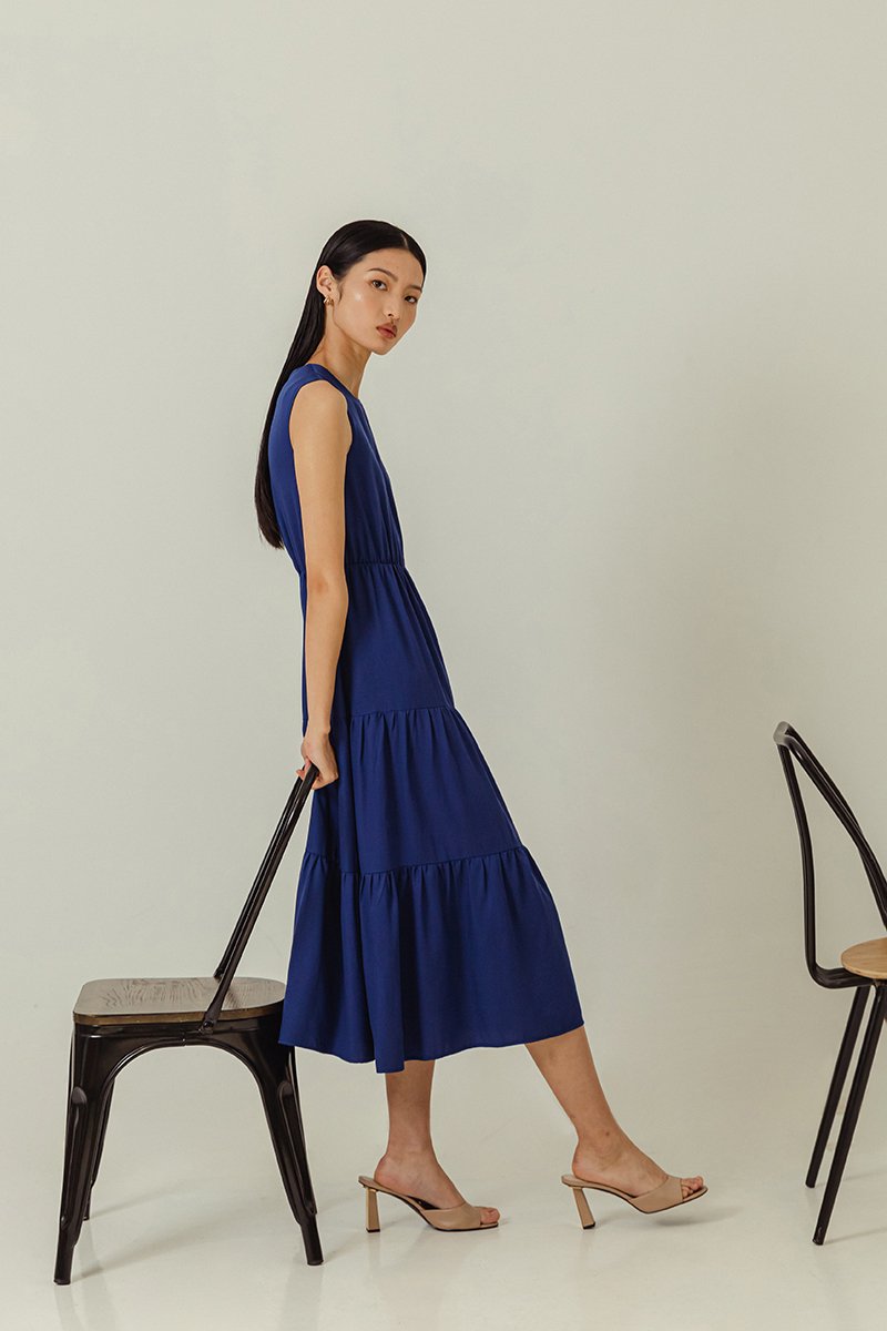 CECILIO TIERED TENCEL DRESS