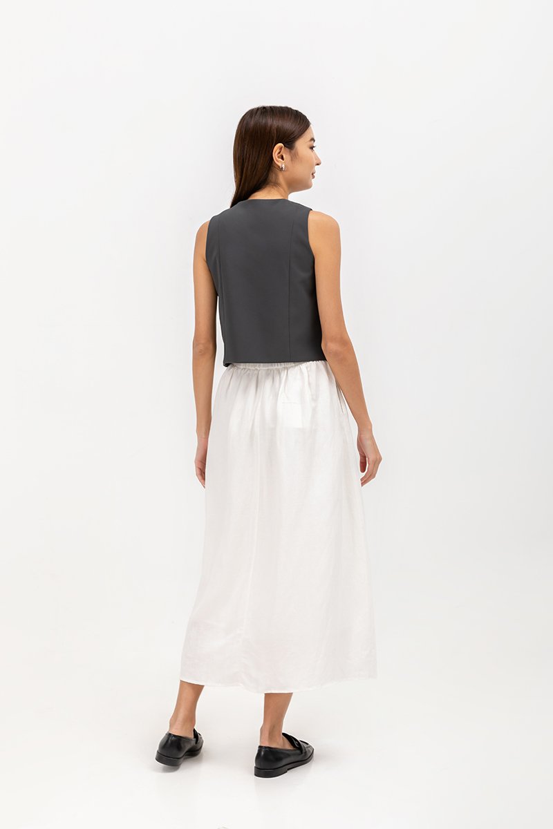 SASKIA CONTRAST BUTTON VEST