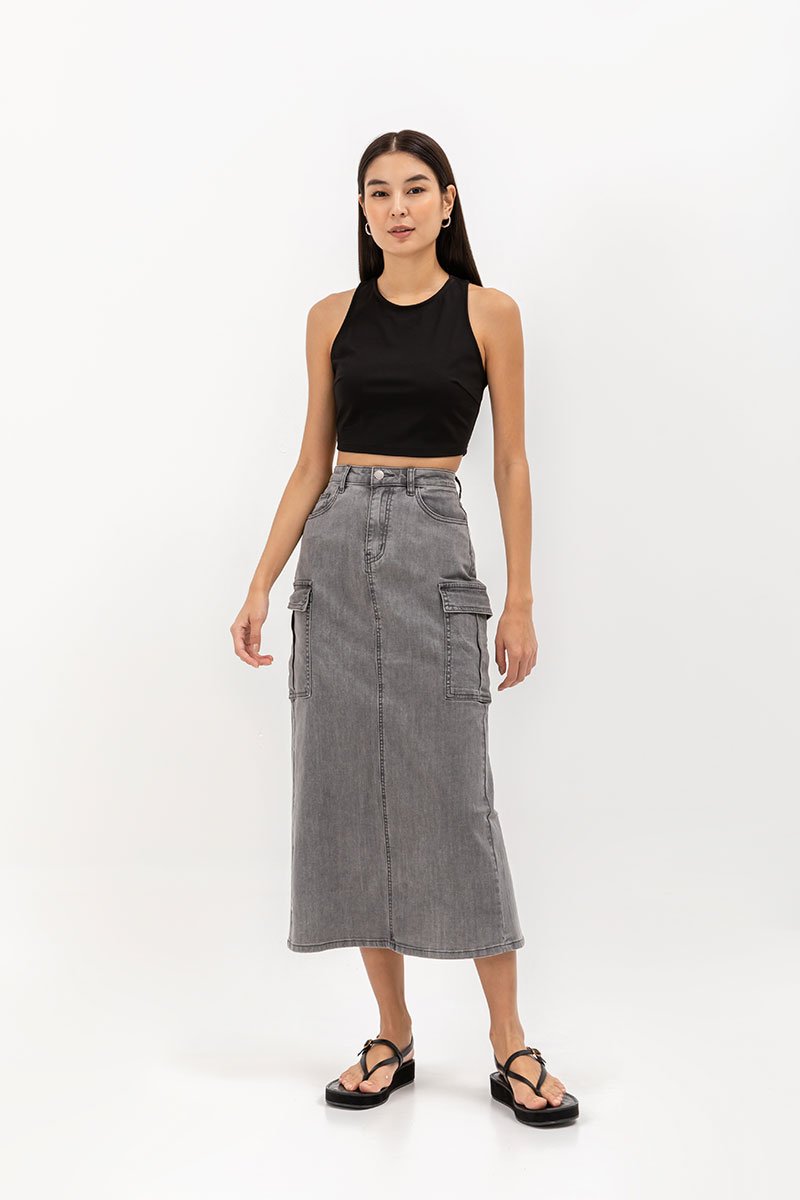 ETHAN DENIM CARGO SKIRT