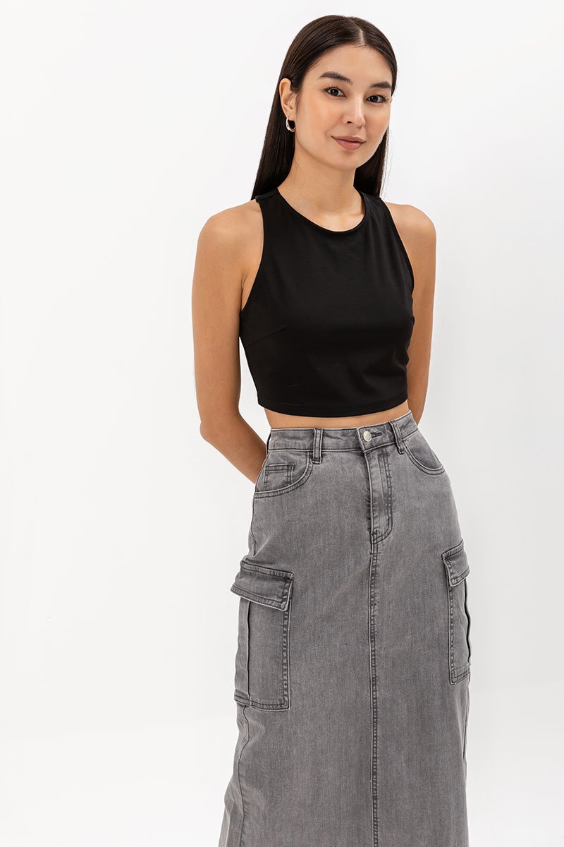 ETHAN DENIM CARGO SKIRT