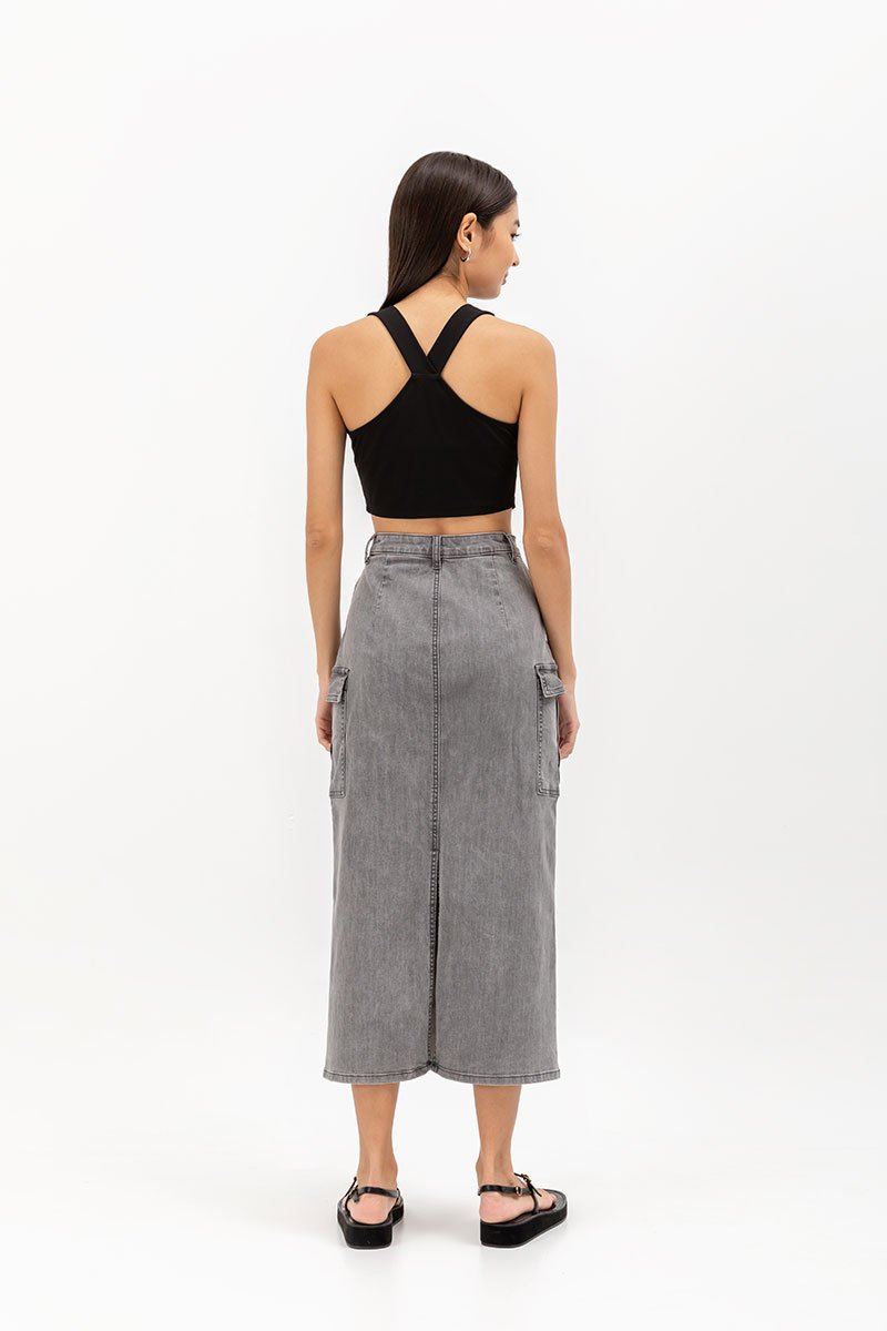 ETHAN DENIM CARGO SKIRT