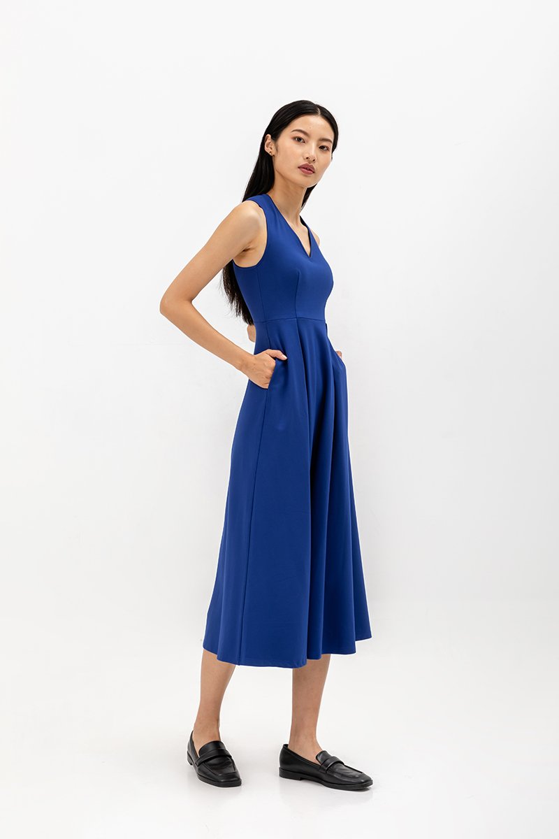 KISHA CROSSBACK JERSEY DRESS