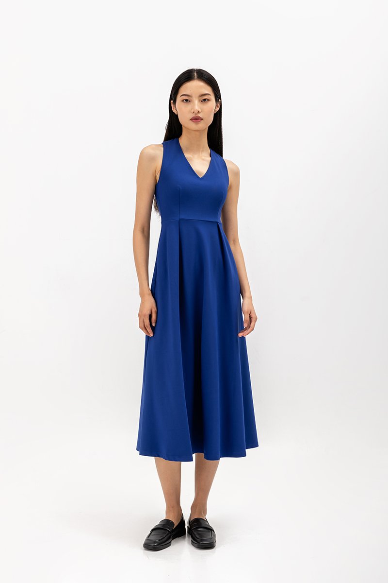 KISHA CROSSBACK JERSEY DRESS