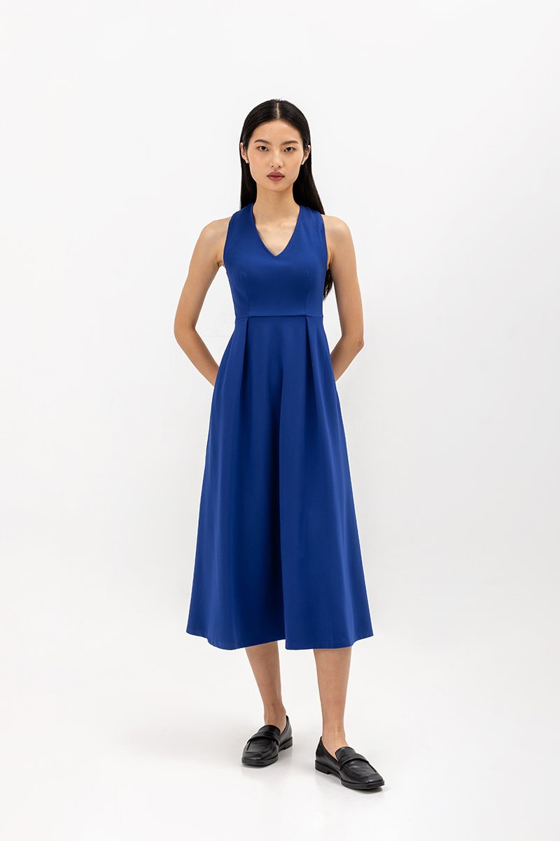 KISHA CROSSBACK JERSEY DRESS