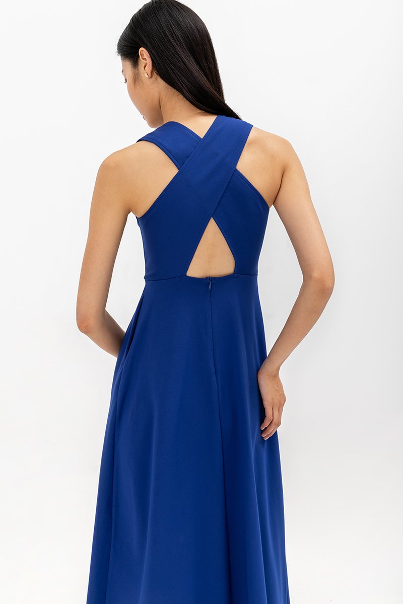 KISHA CROSSBACK JERSEY DRESS