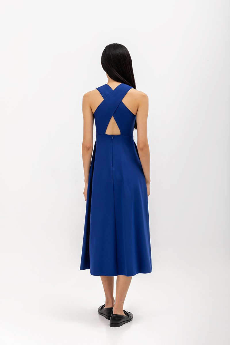 KISHA CROSSBACK JERSEY DRESS