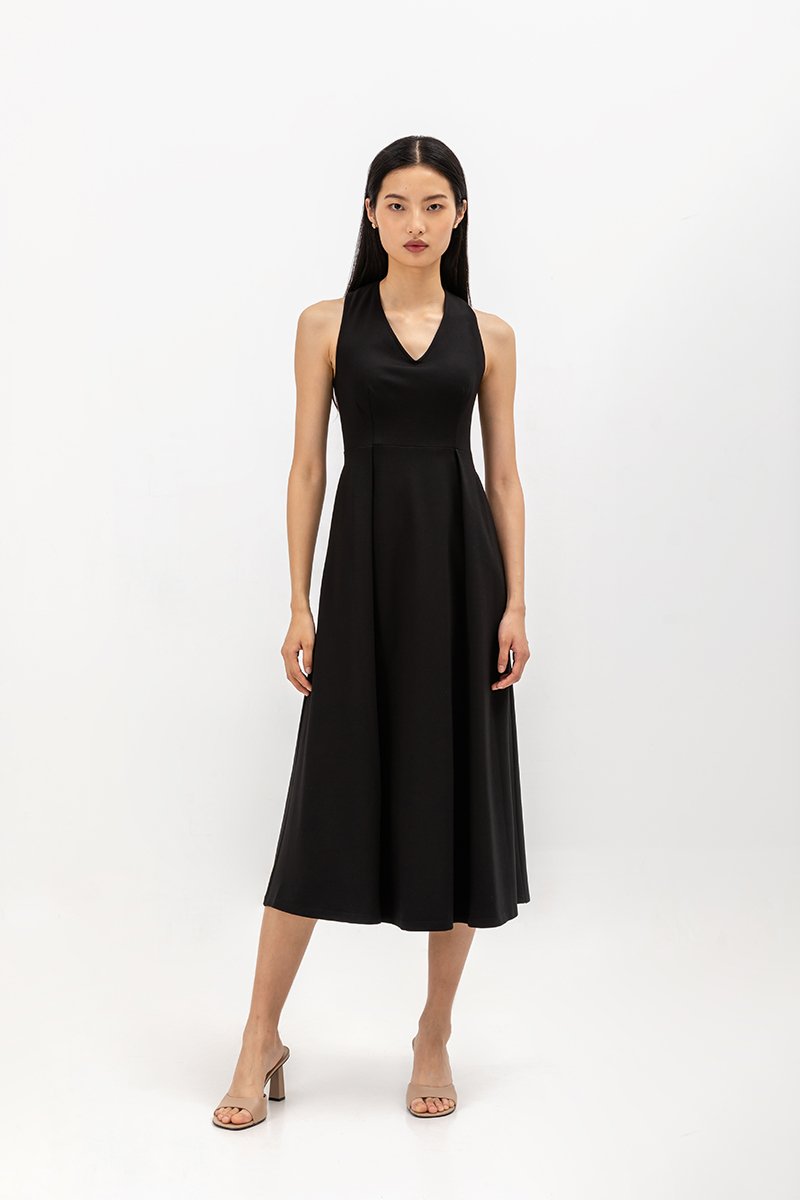 KISHA CROSSBACK JERSEY DRESS