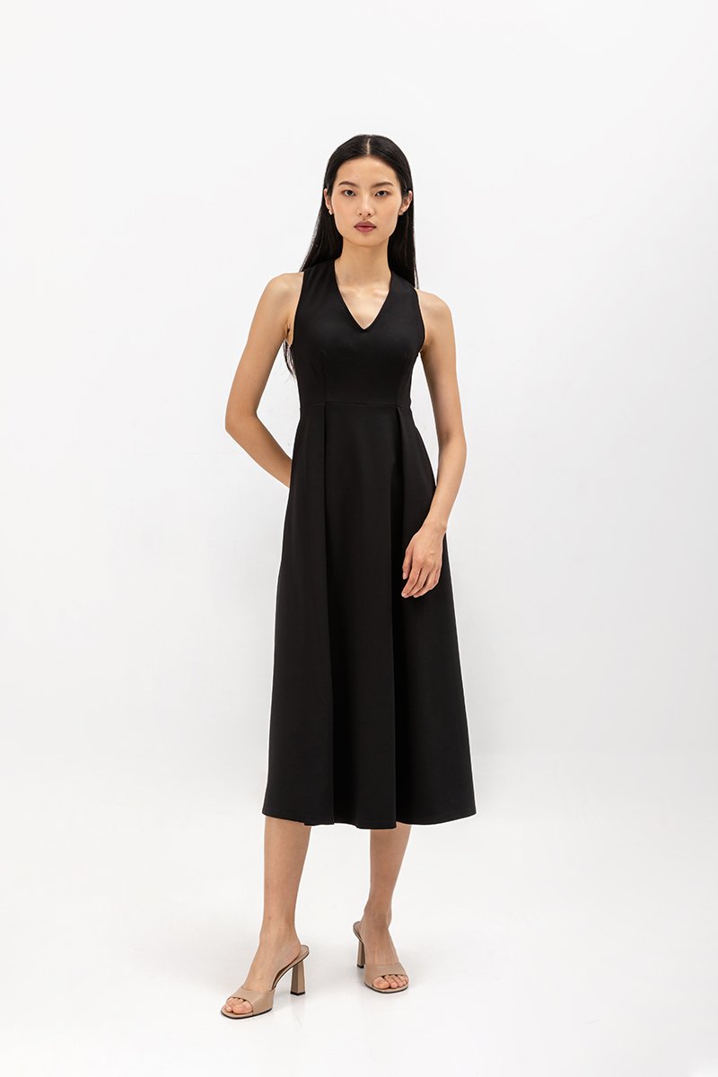KISHA CROSSBACK JERSEY DRESS
