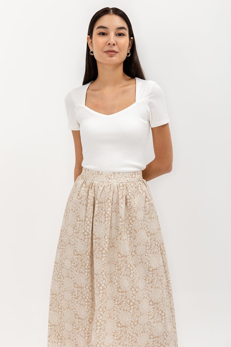 SYLVANI PRINTED FLARE SKIRT