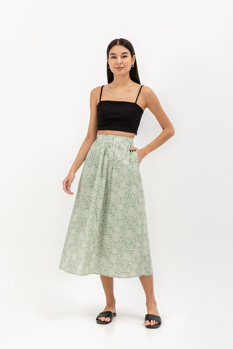 SYLVANI PRINTED FLARE SKIRT
