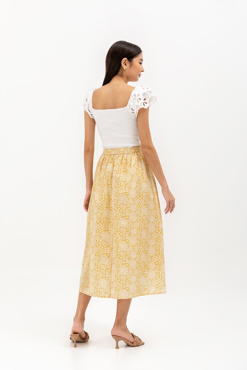 SYLVANI PRINTED FLARE SKIRT