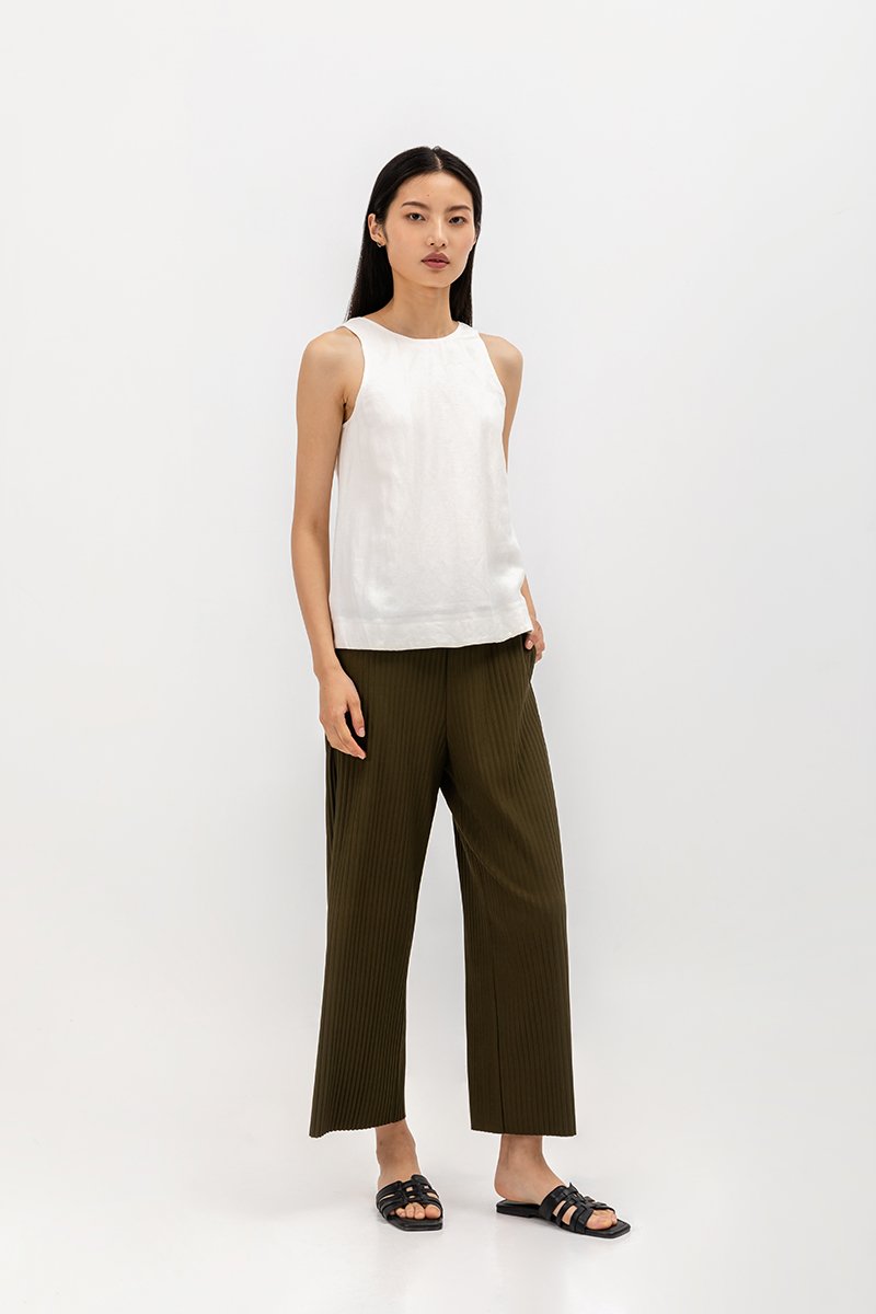 DWYN REVERSIBLE RIBBON TIE TOP