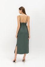 KACEY BACK TIE PADDED MAXI DRESS