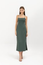 KACEY BACK TIE PADDED MAXI DRESS