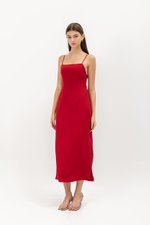KACEY BACK TIE PADDED MAXI DRESS