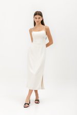 KACEY BACK TIE PADDED MAXI DRESS