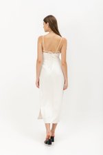 KACEY BACK TIE PADDED MAXI DRESS