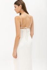 KACEY BACK TIE PADDED MAXI DRESS