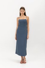 KACEY BACK TIE PADDED MAXI DRESS