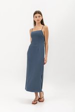 KACEY BACK TIE PADDED MAXI DRESS