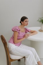 THYLIN RUFFLE SLEEVE TOP