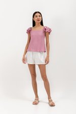 THYLIN RUFFLE SLEEVE TOP