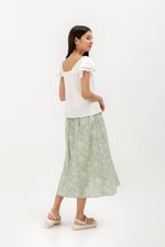 THYLIN RUFFLE SLEEVE TOP