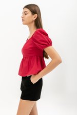 ANAHI BABYDOLL PUFF SLEEVE TOP ANAHI BABYDOLL PUFF SLEEVE TOP