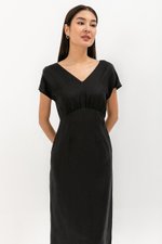 JASIE V NECK LINEN DRESS