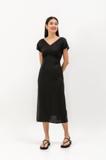 JASIE V NECK LINEN DRESS