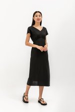 JASIE V NECK LINEN DRESS