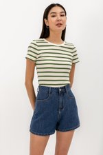 CACHEREL STRIPE RIBBED TOP